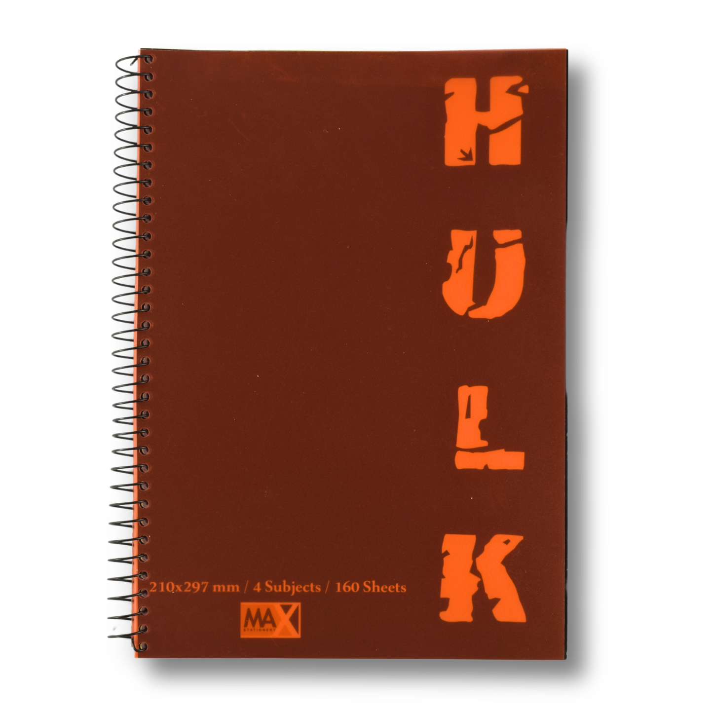 Max Stationery Four Subjects Wire bound Notebook | Size A4 21 cm x 29.7 cm | 60 GSM | Lined | 160 sheets | Hulk Series