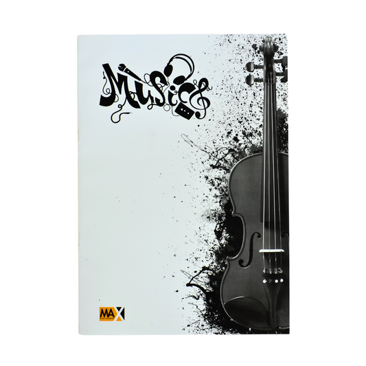 Stapled Music notebook | Size A4 21 cm x 29.7 cm | 60 GSM | 12 and 24 sheets | Music Notebook Series | Portrait Orientation