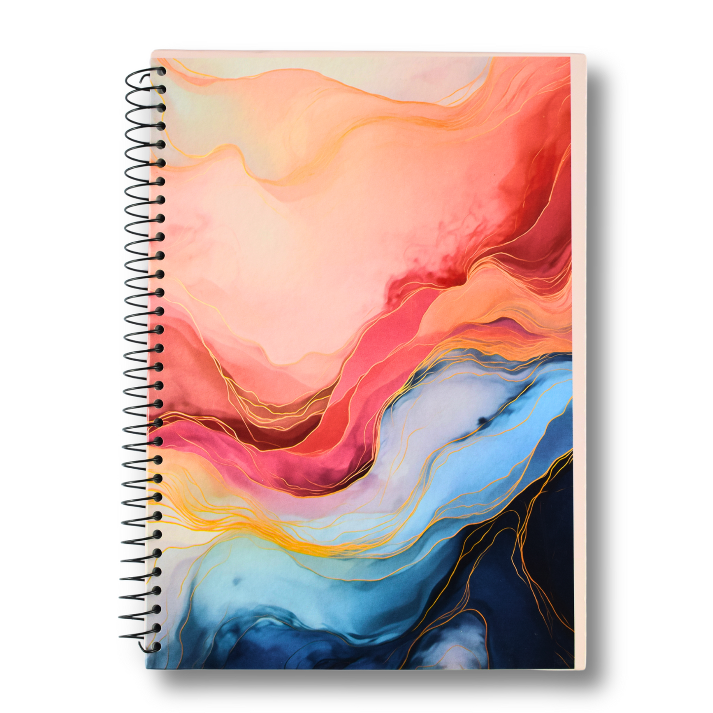 Max Stationery Hard Cover Wire bound Notebook | Size A4 20 cm x 28 cm | 70 GSM | Lined | 100 sheets | Nora Gad Designs - Hard Cover Series