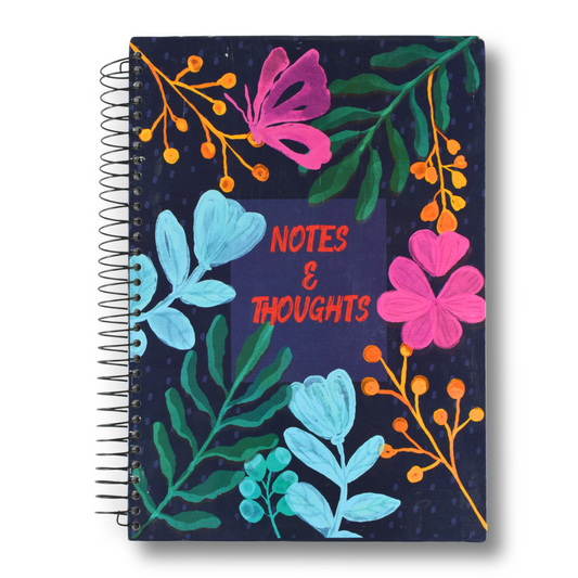 Max Stationery Hard Cover Wire bound Notebook | Size A4 20 cm x 28 cm | 70 GSM | Lined | 200 sheets | Nora Gad Designs - Hard Cover Series