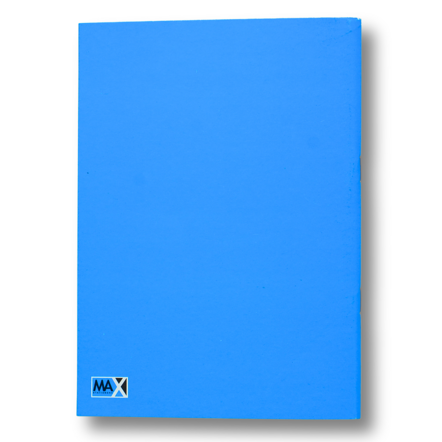 A5 school notebook with lined ruling and 100 sheets, featuring a 250 GSM red, green, blue, or yellow cover protected with glossy cellophane – Main Colors Series by Max Stationery.