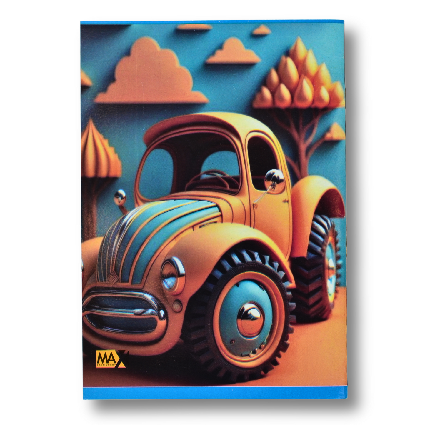 A5 lined notebook by Max Stationery with 60 sheets, 60 GSM paper, and a 250 GSM duplex designed cover – compact and ready for school use.