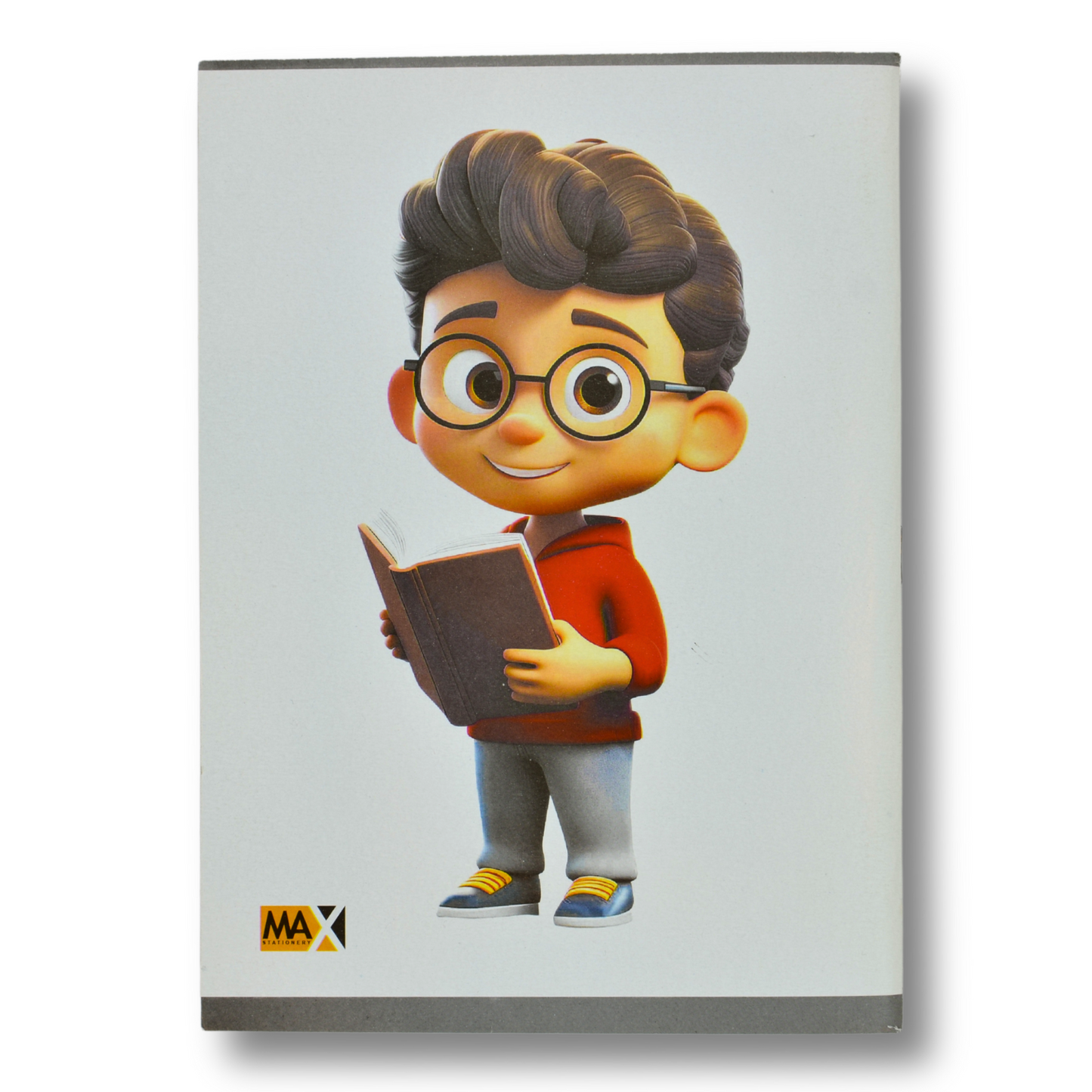 A5 lined notebook by Max Stationery with 60 sheets, 60 GSM paper, and a 250 GSM duplex designed cover – compact and ready for school use.