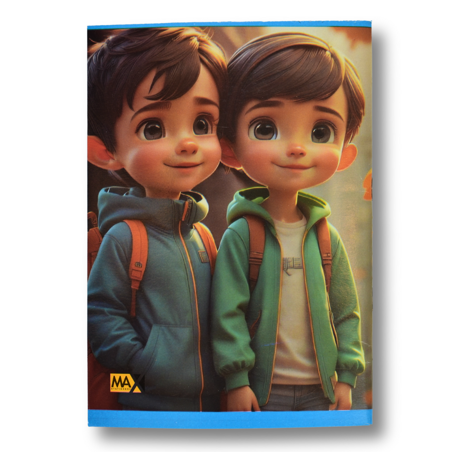 A5 English-ruled school notebook by Max Stationery with 80 sheets, 60 GSM paper, and a 250 GSM duplex designed cover – for writing and learning practice.