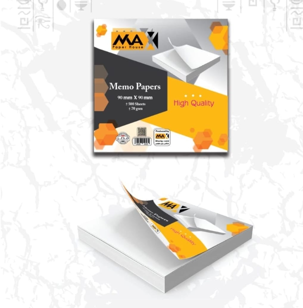 Memo paper | Plain White Paper | Size 9 cm x 9 cm | 70 GSM | 250 and 500 sheets | Writing Paper Series