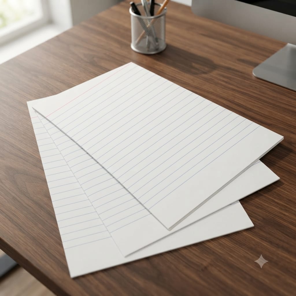 Single lined paper | Size A4 21 cm x 29.7 cm | 50 Gsm |  Writing Paper Series