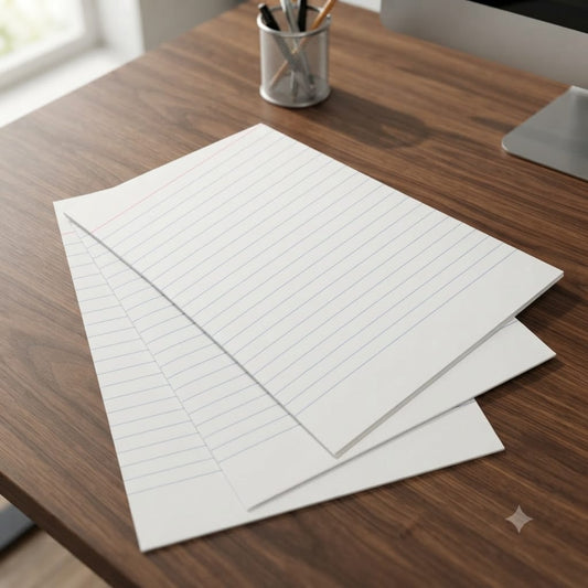 Single lined paper | Size A4 21 cm x 29.7 cm | 50 Gsm |  Writing Paper Series