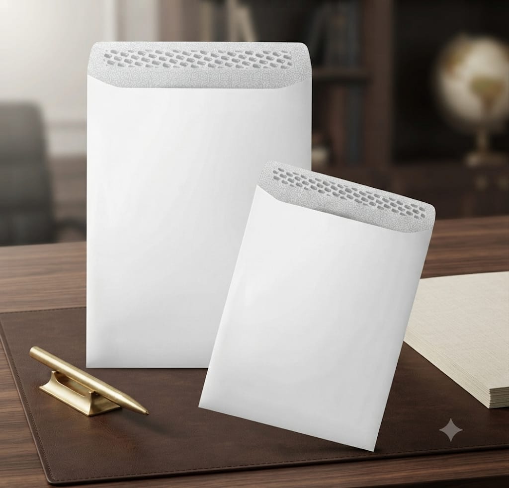 Self adhesive envelope | Plain | Size B4 250 mm x 353 mm | 100 GSM | Pack of 50 envelopes| Envelopes Series