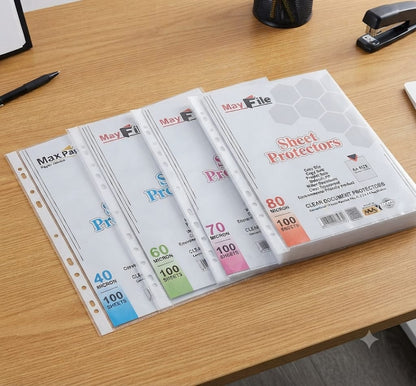 Sheet Protectors - A4 Size - Pack of 100 Sheets