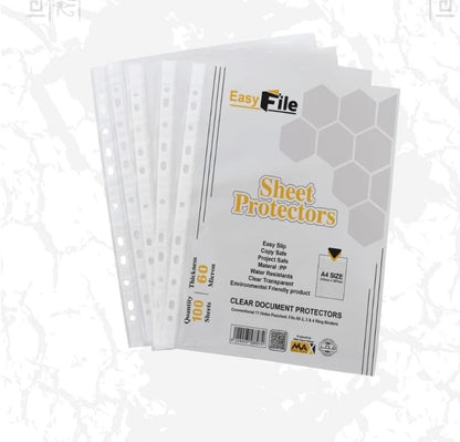 Sheet Protectors - A4 Size - Pack of 100 Sheets