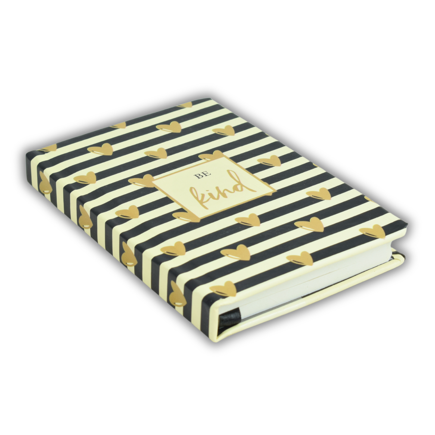 Hardcover Notebook – A6 – Lined – 100 Sheets – Black & Off-White