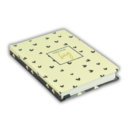 Hardcover Notebook – A6 – Lined – 100 Sheets – Black & Off-White