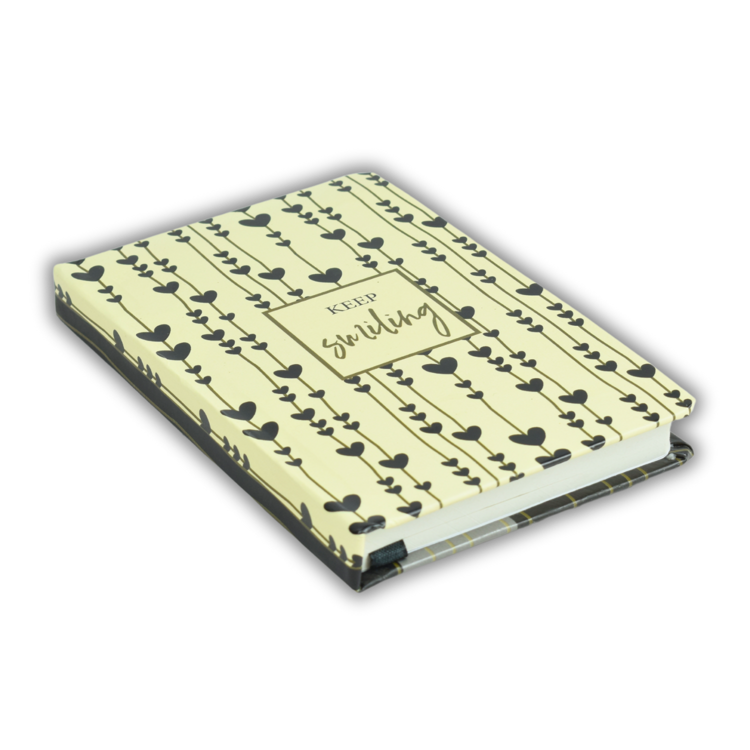 Hardcover Journals and Notebooks | Size A6 9 cm x 14.2 cm | 70 GSM | Lined | 100 sheets | Black & Off-white Style by Max Paper House