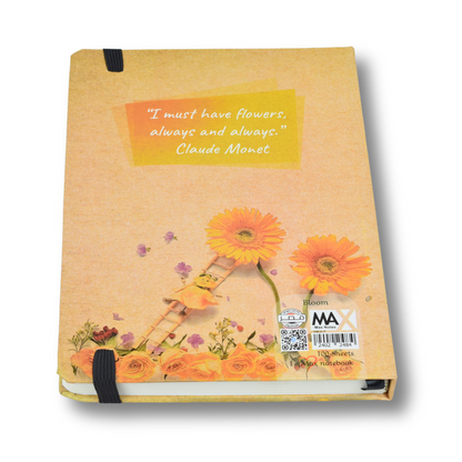 Hardcover Notebook – A5 – Lined – 100 Sheets – Bloom