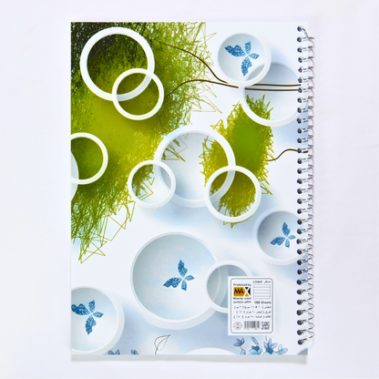 Wire bound Notebook | Size A4 20 cm x 28 cm | 60 GSM | Lined | 100 sheets | Catchy Style