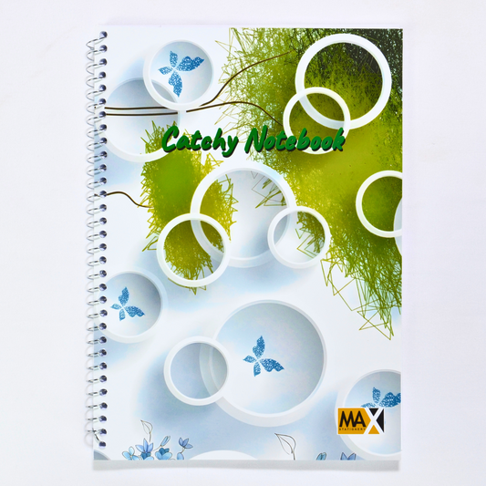 Wire bound Notebook | Size A4 20 cm x 28 cm | 60 GSM | Lined | 100 sheets | Catchy Style