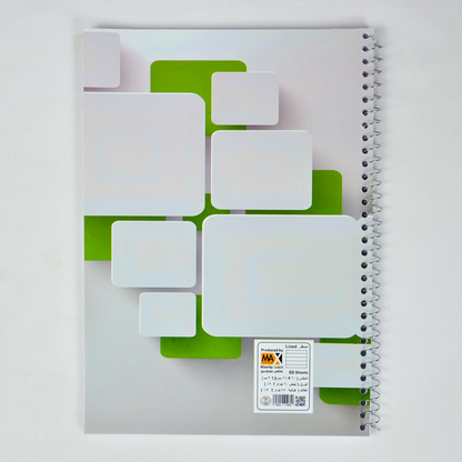 Wire bound Notebook | Size A4 20 cm x 28 cm | 60 GSM | Lined | 60 sheets | Catchy Style