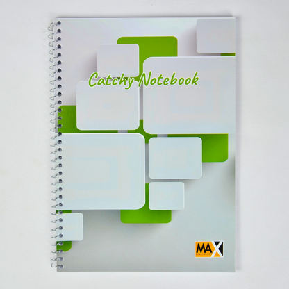 Wire bound Notebook | Size A4 20 cm x 28 cm | 60 GSM | Lined | 60 sheets | Catchy Style