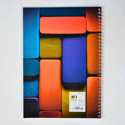 Wire bound Notebook | Size A4 20 cm x 28 cm | 60 GSM | Lined | 60 sheets | Catchy Style