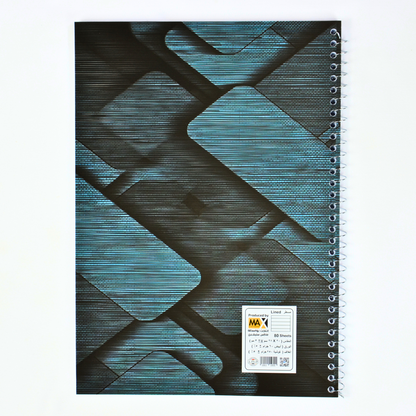 Wire bound Notebook | Size A4 20 cm x 28 cm | 60 GSM | Lined | 80 sheets | Catchy Style