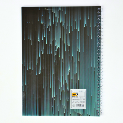 Wire bound Notebook | Size A4 20 cm x 28 cm | 60 GSM | Lined | 80 sheets | Catchy Style