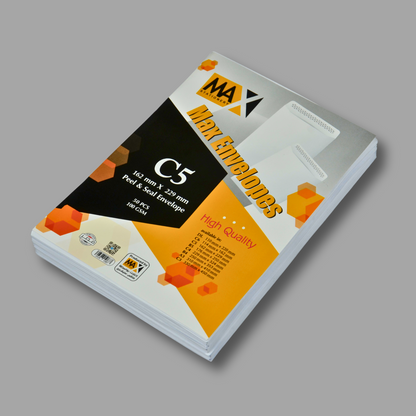 Self adhesive envelope | Plain White envelope | Size C5 162 mm x 250 mm | 100 GSM | Pack of 50 envelopes | Envelopes Series