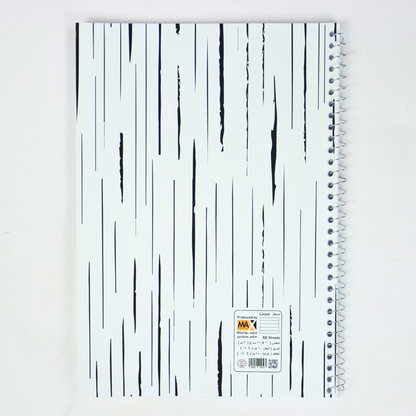 Wire bound Notebook | Size A4 20 cm x 28 cm | 60 GSM | Lined | 60 sheets | Fancy Style