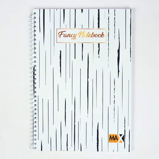 Wire bound Notebook | Size A4 20 cm x 28 cm | 60 GSM | Lined | 60 sheets | Fancy Style