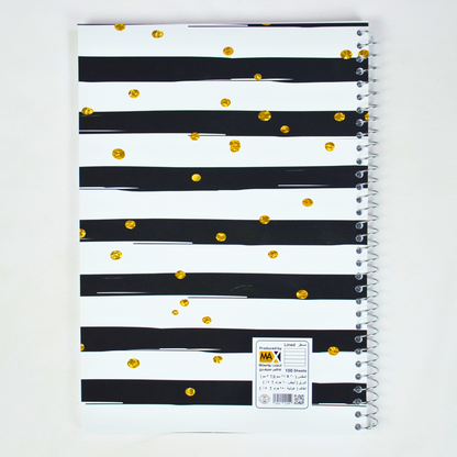 Wire bound Notebook | Size A4 20 cm x 28 cm | 60 GSM | Lined | 100 sheets | Fancy Style