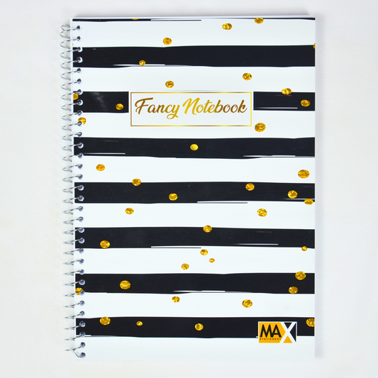 Wire bound Notebook | Size A4 20 cm x 28 cm | 60 GSM | Lined | 100 sheets | Fancy Style