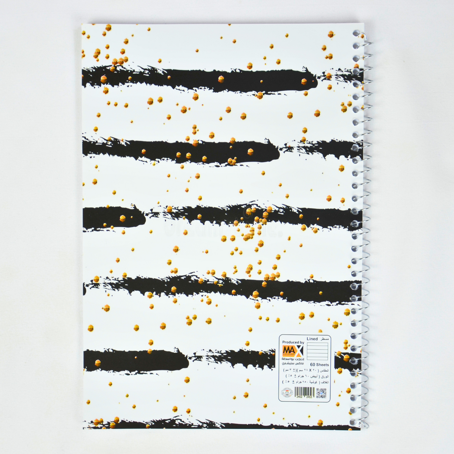 Wire bound Notebook | Size A4 20 cm x 28 cm | 60 GSM | Lined | 60 sheets | Fancy Style