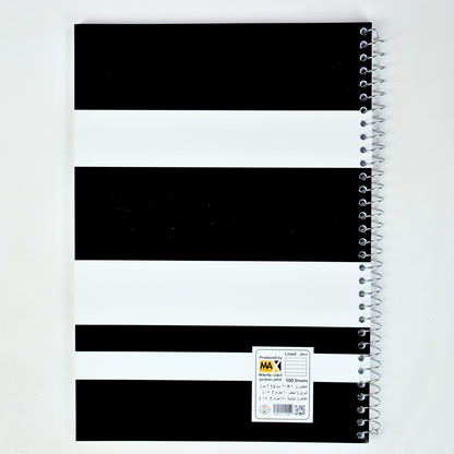 Wire bound Notebook | Size A4 20 cm x 28 cm | 60 GSM | Lined | 100 sheets | Fancy Style