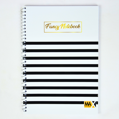 Wire bound Notebook | Size A4 20 cm x 28 cm | 60 GSM | Lined | 80 sheets | Fancy Style