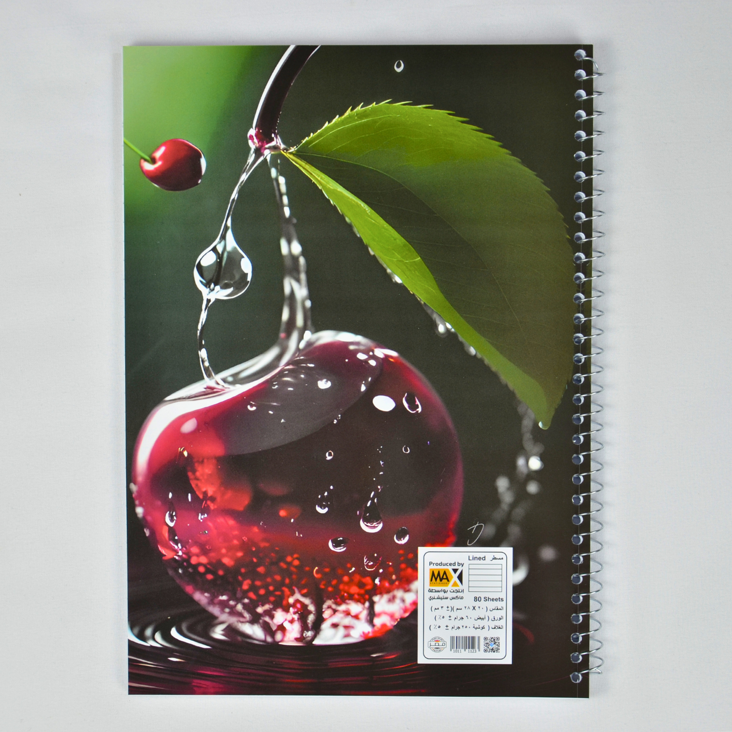 Wire bound Notebook | Size A4 20 cm x 28 cm | 60 GSM | Lined | 80 sheets | Fruity Style