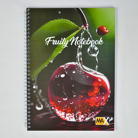 Wire bound Notebook | Size A4 20 cm x 28 cm | 60 GSM | Lined | 80 sheets | Fruity Style