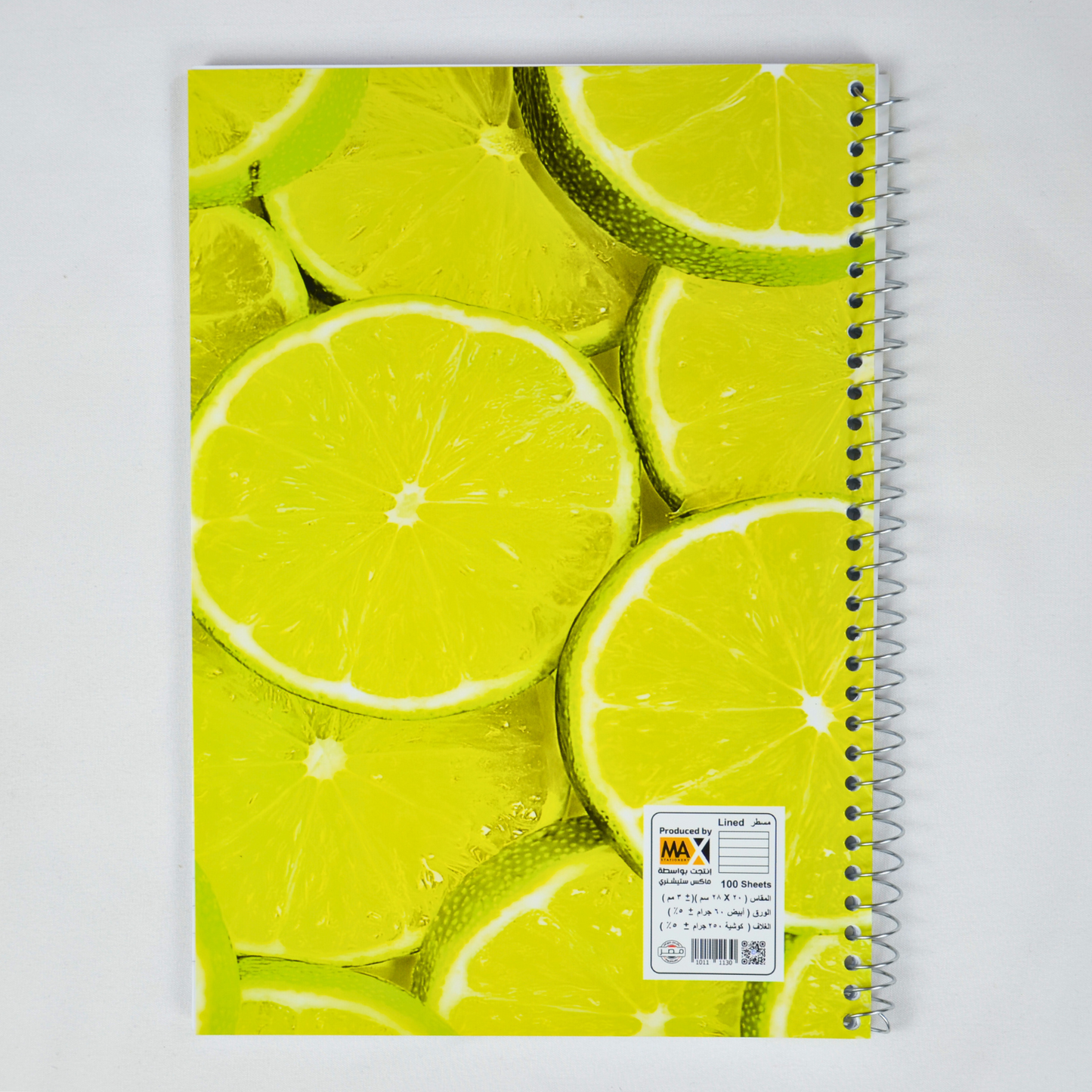 Wire bound Notebook | Size A4 20 cm x 28 cm | 60 GSM | Lined | 100 sheets | Fruity Style