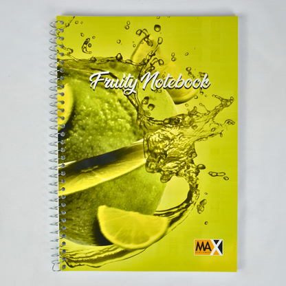 Wire bound Notebook | Size A4 20 cm x 28 cm | 60 GSM | Lined | 100 sheets | Fruity Style