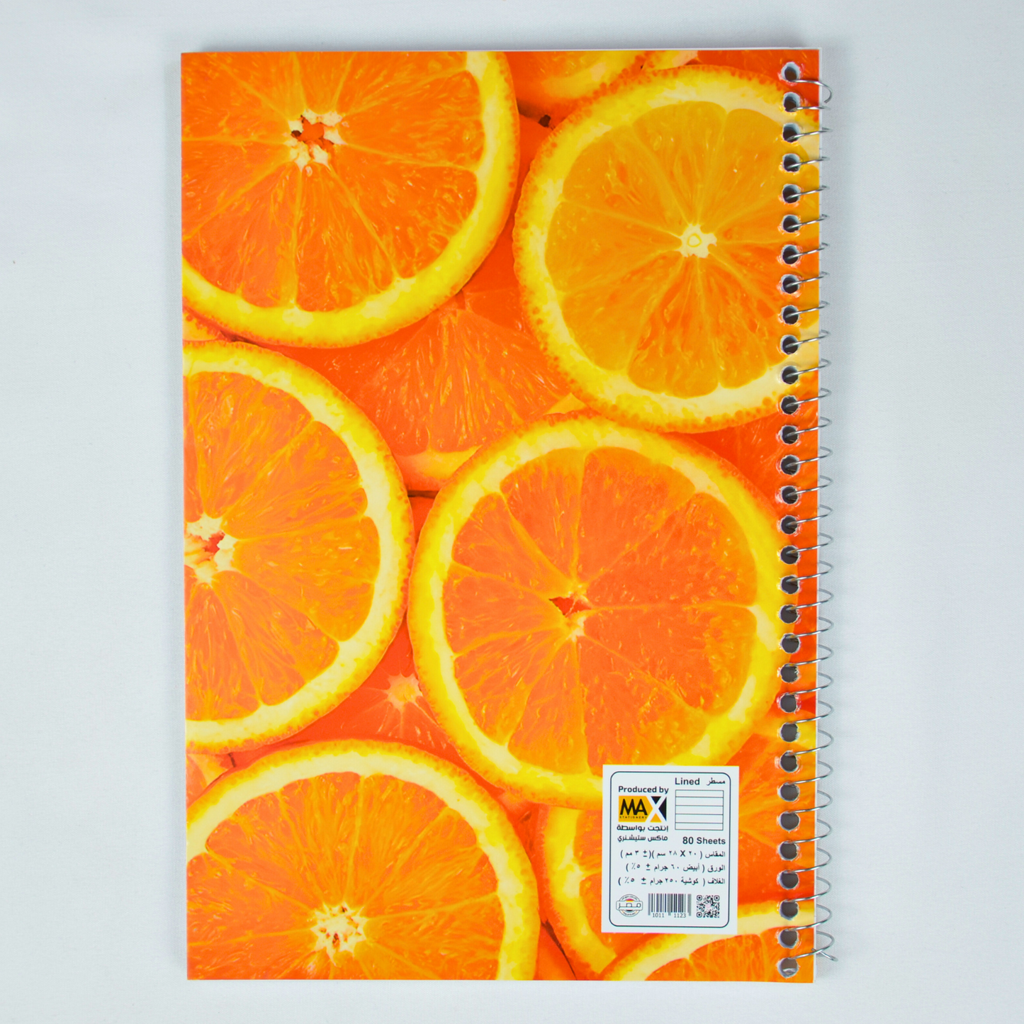 Wire bound Notebook | Size A4 20 cm x 28 cm | 60 GSM | Lined | 80 sheets | Fruity Style