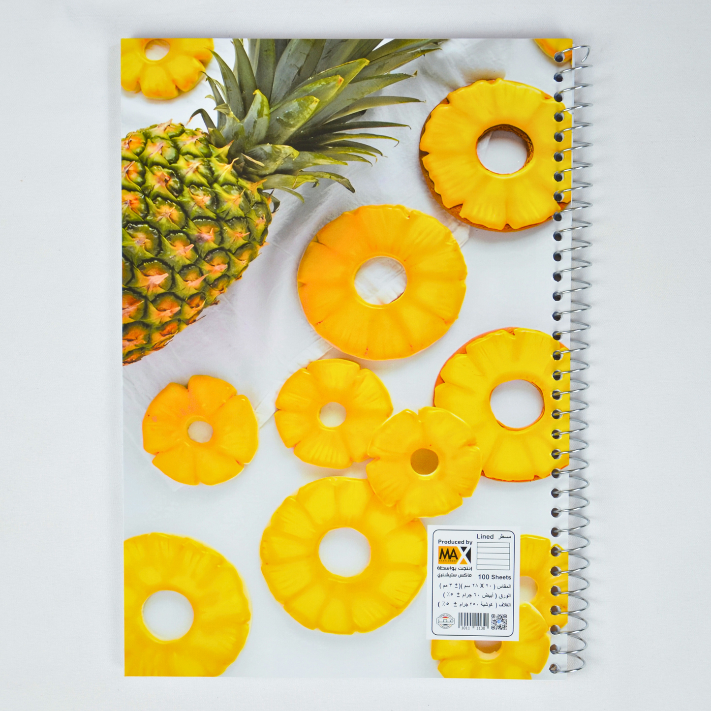 Wire bound Notebook | Size A4 20 cm x 28 cm | 60 GSM | Lined | 100 sheets | Fruity Style