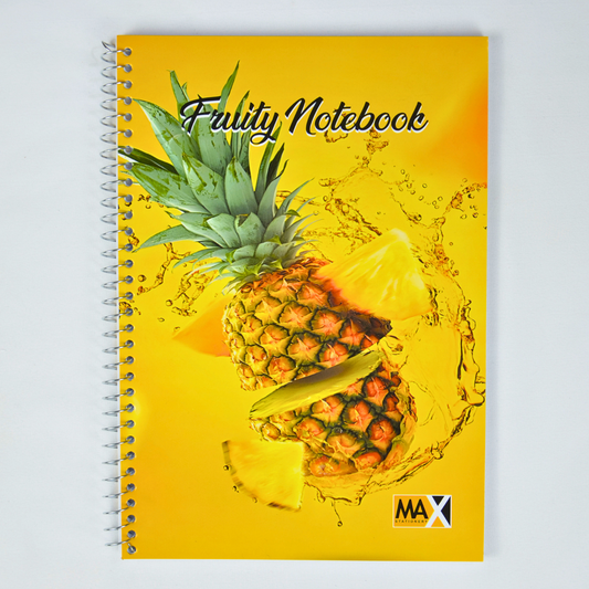 Wire bound Notebook | Size A4 20 cm x 28 cm | 60 GSM | Lined | 100 sheets | Fruity Style