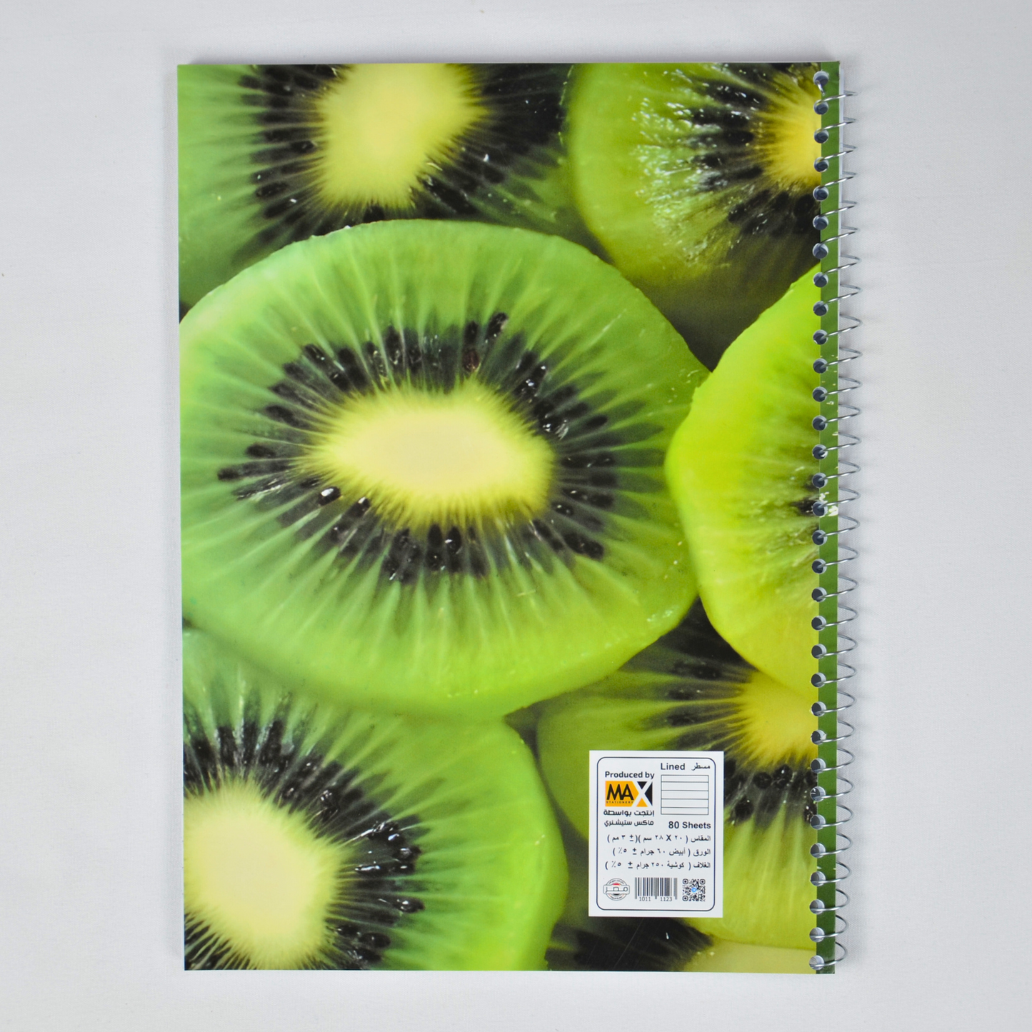 Wire bound Notebook | Size A4 20 cm x 28 cm | 60 GSM | Lined | 80 sheets | Fruity Style