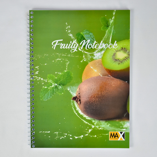 Max Stationery Cochet Cover Wire bound Notebook | Size A4 20 cm x 28 cm | 60 GSM | Lined | 80 sheets | Fruity Style