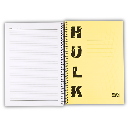 Four Subjects Wire bound Notebook | Size A4 21 cm x 29.7 cm | 60 GSM | Lined | 160 sheets | Hulk Series