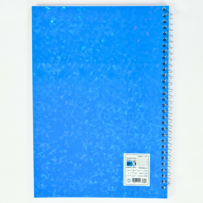 Max Stationery Cochet Cover Wire bound Notebook | Size A4 20 cm x 28 cm | 60 GSM | Various Ruling | 100 sheets | Laser Cover Series