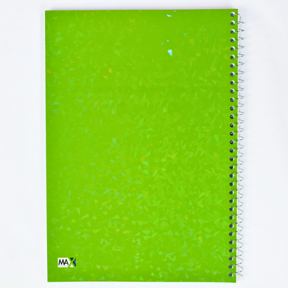 Max Stationery Cochet Cover Wire bound Notebook | Size A4 20 cm x 28 cm | 60 GSM | Various Ruling | 100 sheets | Laser Cover Series