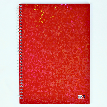 Max Stationery Cochet Cover Wire bound Notebook | Size A4 20 cm x 28 cm | 60 GSM | Various Ruling | 100 sheets | Laser Cover Series