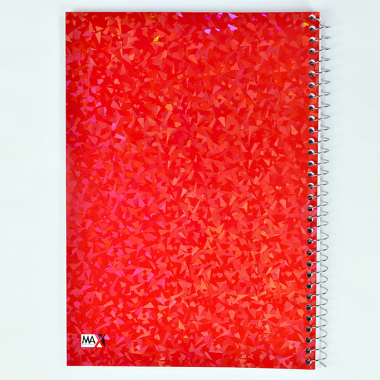 Max Stationery Cochet Cover Wire bound Notebook | Size A4 20 cm x 28 cm | 60 GSM | Various Ruling | 100 sheets | Laser Cover Series