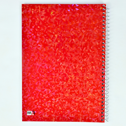 Cochet Cover Wire bound Notebook | Size A4 20 cm x 28 cm | 60 GSM | Various Ruling | 100 sheets | Laser Cover Series by Max Paper House