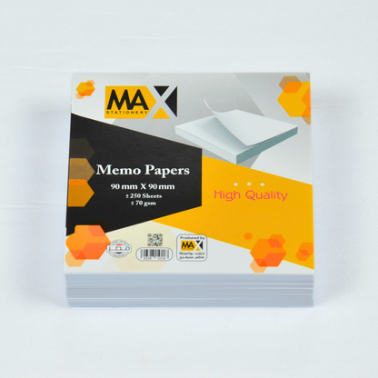 Memo paper | Plain White Paper | Size 9 cm x 9 cm | 70 GSM | 250 and 500 sheets | Writing Paper Series