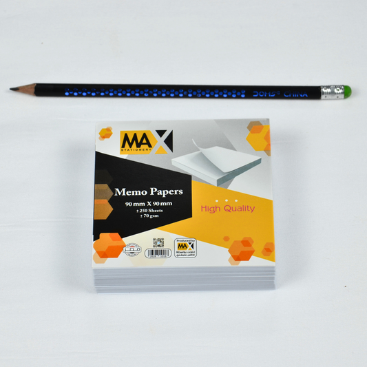 Memo paper | Plain White Paper | Size 9 cm x 9 cm | 70 GSM | 250 and 500 sheets | Writing Paper Series